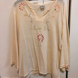 Beautiful boho embroidered top